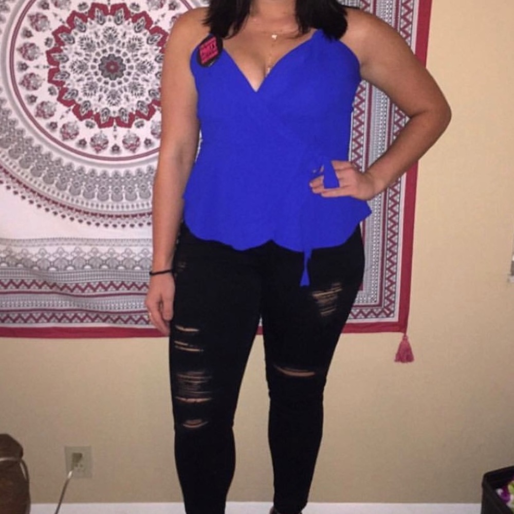 Electric Blue Monteau Top